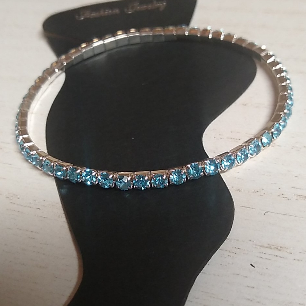 💰BUNDLE ADD ON ONLY Blue Bling Stretch Anklet
